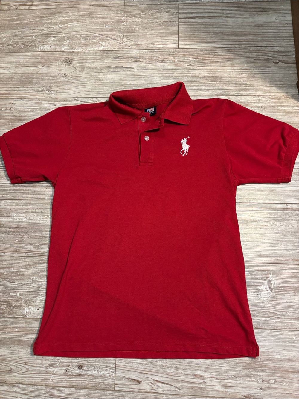 Polo by Ralph Lauren Red Short-Sleeve Polo with Large White Logo